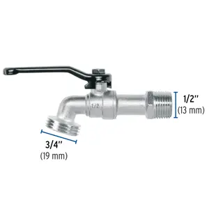 Llave de esfera de zinc 1/2