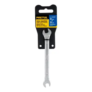 Llave española 8 x 9 mm x 140 mm de largo, PRETUL