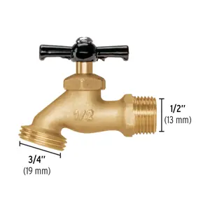 Llave p/manguera, de latón, 100g, 1/2