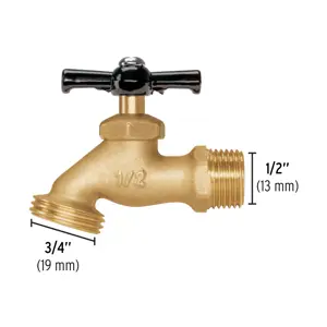 Llave p/manguera, de latón 100g, 1/2