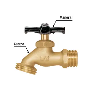Llave p/manguera, de latón 100g, 1/2