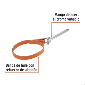 Truper Llave de banda de hule 1-1/2