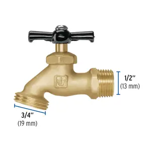 Foset Llave p/manguera, de latón 100g, 1/2