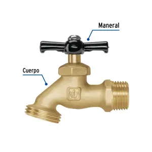 Foset Llave p/manguera, de latón 100g, 1/2