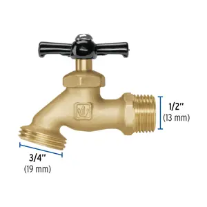 Foset Llave p/manguera, de latón, 100g, 1/2