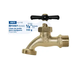 Foset Llave p/manguera, de zamac, 110gr, 1/2