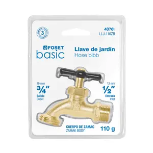 Foset Llave p/manguera, de zamac 110gr, 1/2