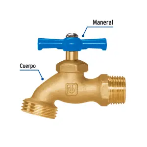 Llave p/manguera, de latón, 120g, 1/2