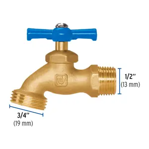 Llave p/manguera, de latón, 120g, 1/2