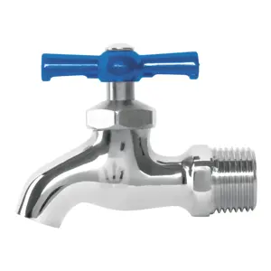 49086 / LLJ-135C Llave de nariz de latón cromado, 135 g, entrada 1/2