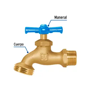 Llave p/manguera, de latón, 140g, 1/2