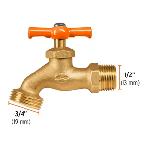 Llave p/manguera, de latón 140g, 1/2