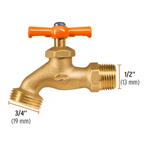 Llave p/manguera, de latón, 140g, 1/2