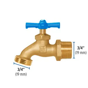Llave p/manguera, de latón, 180g, 3/4