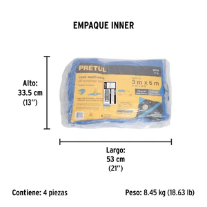 Lona 3 x 6 m, azul, Pretul