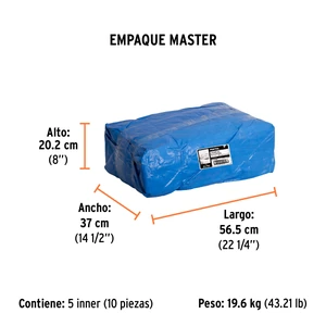 Lona 4 x 4 m, azul, Pretul