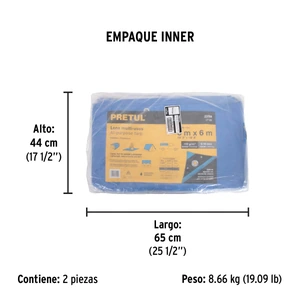 Lona 6 x 6 m, azul, Pretul