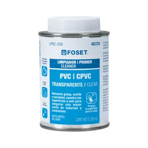 Limpiador para PVC y CPVC en lata, 250ml, Foset