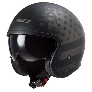 LS2-7102-1753 / 7102-1753 CASCO ABIERTO LS2 SPITFIRE II BLACK FLAG XL NGO/MATE/TITANIU