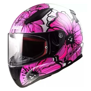 CASCO CERRADO LS2 RAPID II POPPIES S BCO/ROSA FF353