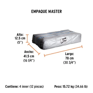 Lona gris reforzada 2 x 3 m, Truper