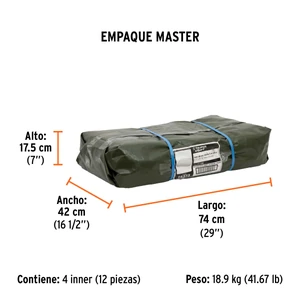 Lona uso rudo, verde olivo, 2 X 3 m, Truper Expert