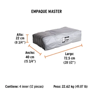 Lona gris reforzada 3 x 3 m, Truper