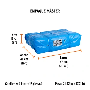 Lona azul reforzada de 3 x 3 m, Truper