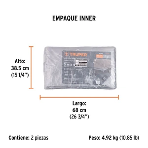 Lona gris reforzada 3 x 4 m, Truper