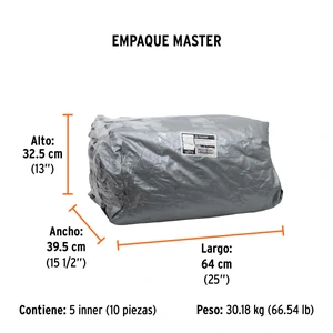 Lona gris reforzada 3 x 5 m, Truper
