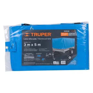 Truper Lona reforzada, 3 x 5 m, azul