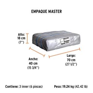 Lona gris reforzada 4 x 4 m, Truper
