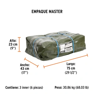 Lona uso rudo, verde olivo, 4 x 5 m, Truper Expert