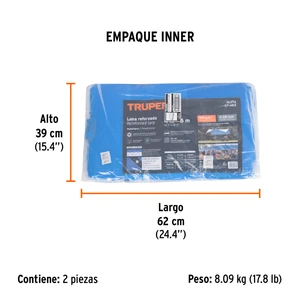 Lona azul reforzada de 4 x 5 m, Truper