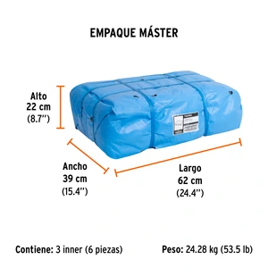 Lona azul reforzada de 4 x 5 m, Truper