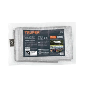 Lona gris reforzada 4 x 6 m, Truper