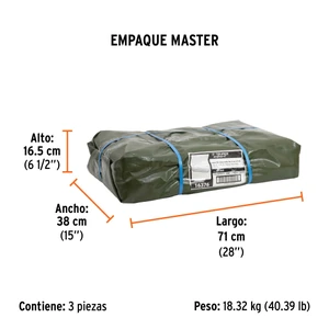 Lona uso rudo, verde olivo, 4 X 6 m, Truper Expert