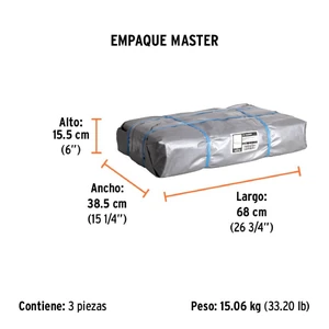 Lona gris reforzada 5 x 5 m, Truper