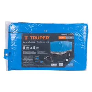 Truper Lona reforzada, 5 x 5 m, azul