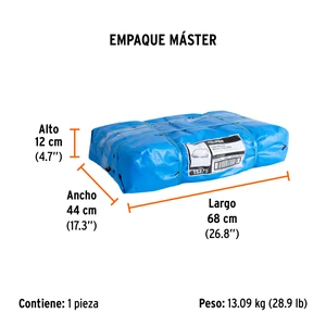 Lona azul reforzada de 6 x 12 m, Truper