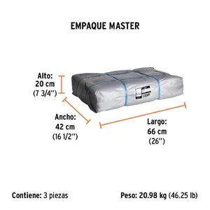Lona gris reforzada 6 x 6 m, Truper