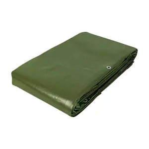 Lona uso rudo, verde olivo, 6 X 9 m, Truper Expert