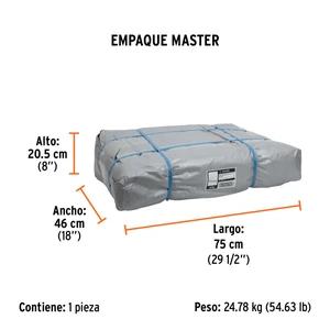 Lona gris reforzada 9 x 14 m, Truper