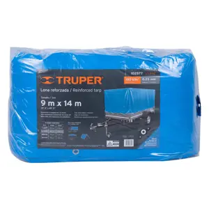 Truper Lona reforzada, 9 x 14 m, azul