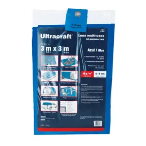 Ultracraft Lona 3.0 x 3.0 m, azul, Ultra