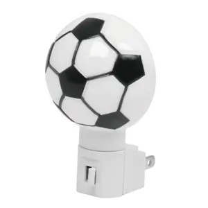 Luz de noche con lámpara E12, balón soccer, Volteck