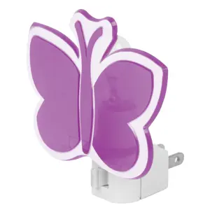 46293 / LUZ-12 Luz de noche con lámpara E12, mariposa, Volteck