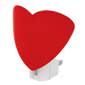 46294 / LUZ-13 Luz de noche con lámpara E12, corazón, Volteck