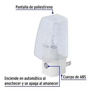 Luz de noche con sensor de luz, Volteck