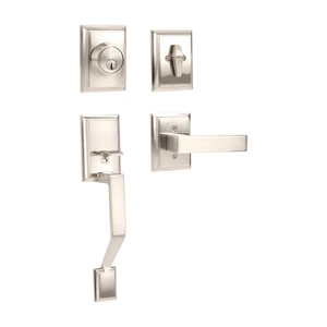Gatillo rectangular sólido para entrada función sencilla, níquel satinado, visual Lock